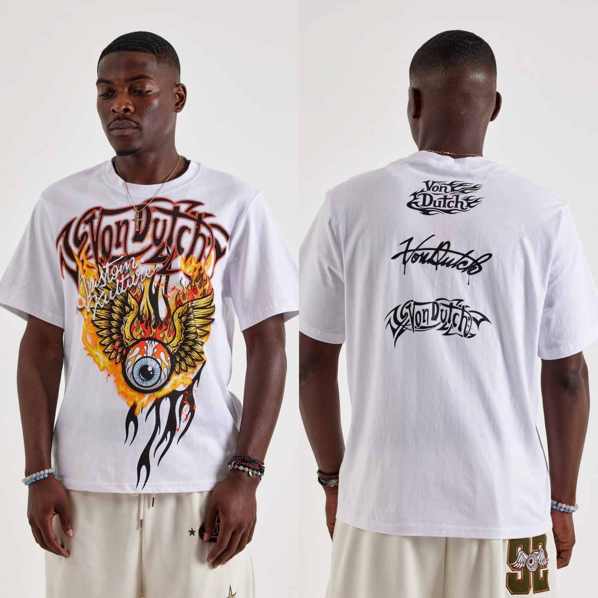 Streetwear Brand With Eye - T-shirt graphique Kustom Kulture Flying Eye